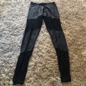 Black mesh leggings